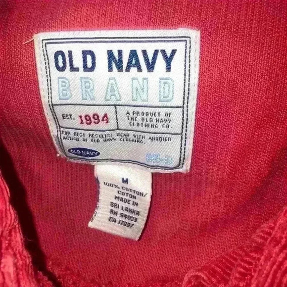 Red Corduroy Snap Up Shirt Shacket Size Medium Exc Con - Picture 3 of 5